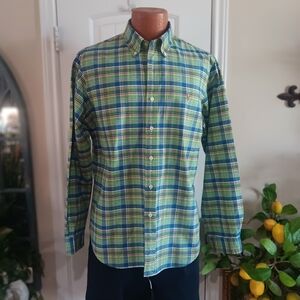 Ralph Lauren Black Label Cotton Plaid BDC Shirt Size Large